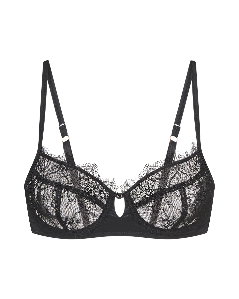 ברלט עם ברזלים מתחרת EYELASH במראה וינטאג' - BLACK - Image 6