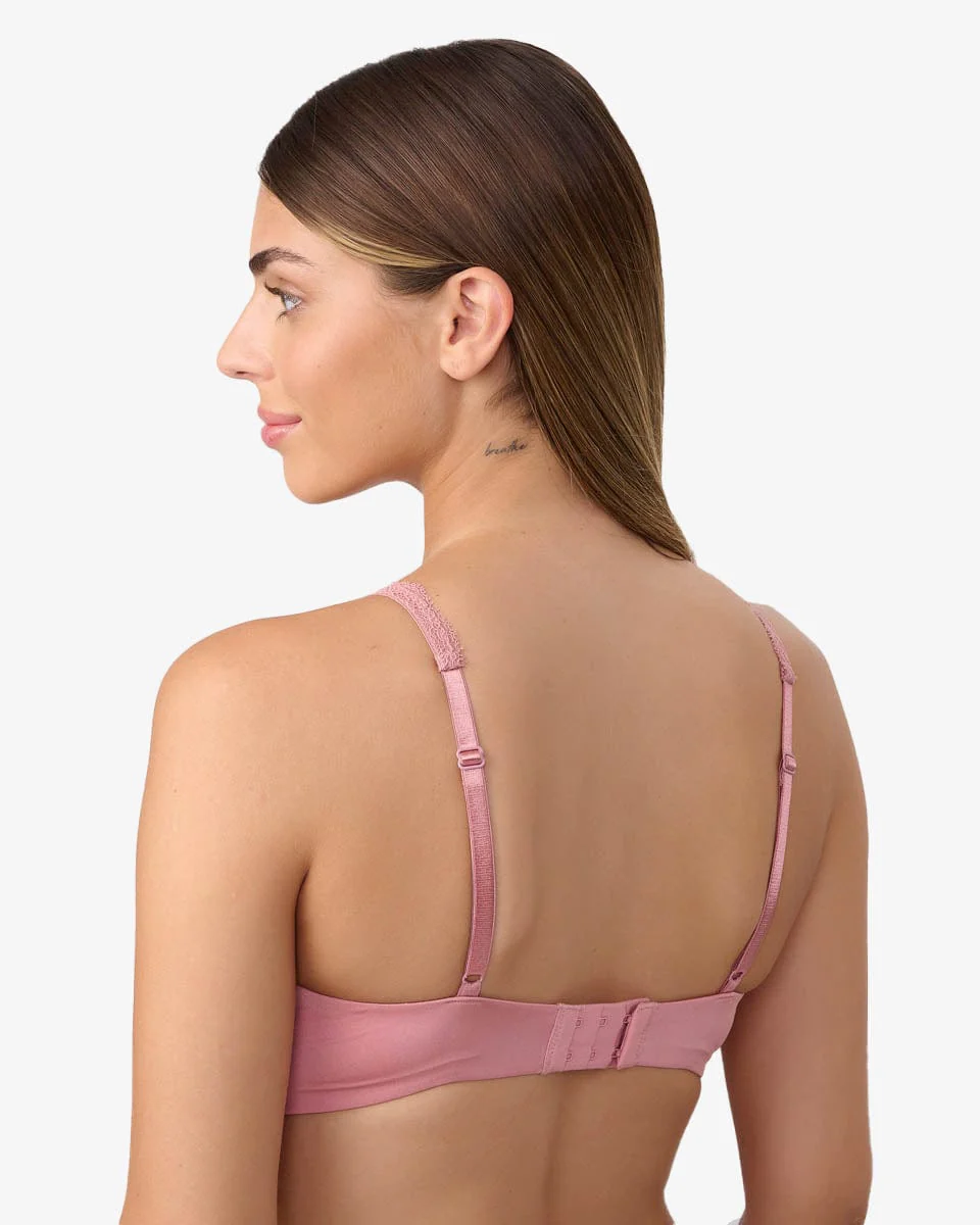 חזייה מרופדת ללא ברזלים בשילוב תחרה - Image 3