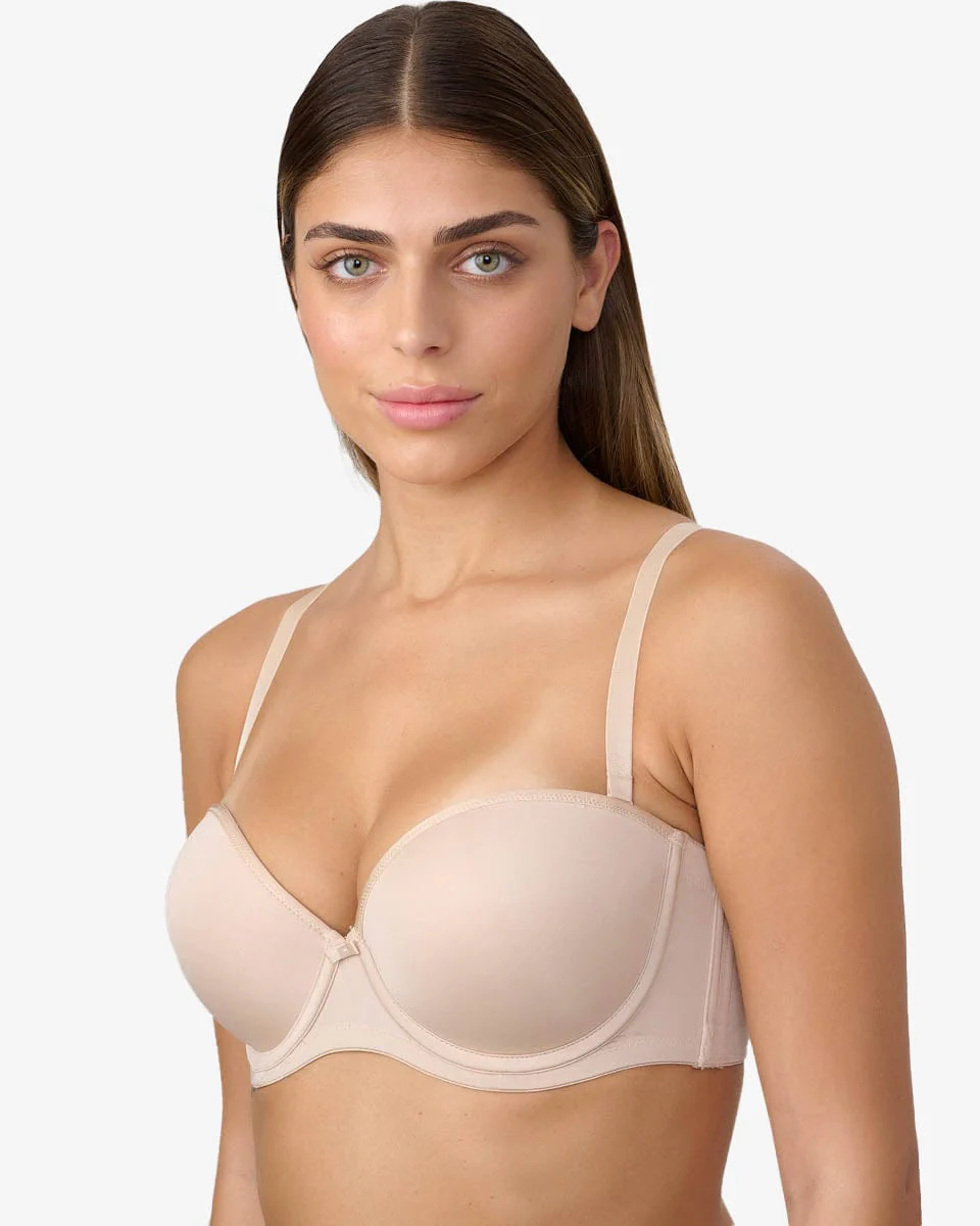 חזיית סטרפלס  מרופדת עם ברזלים - Image 2