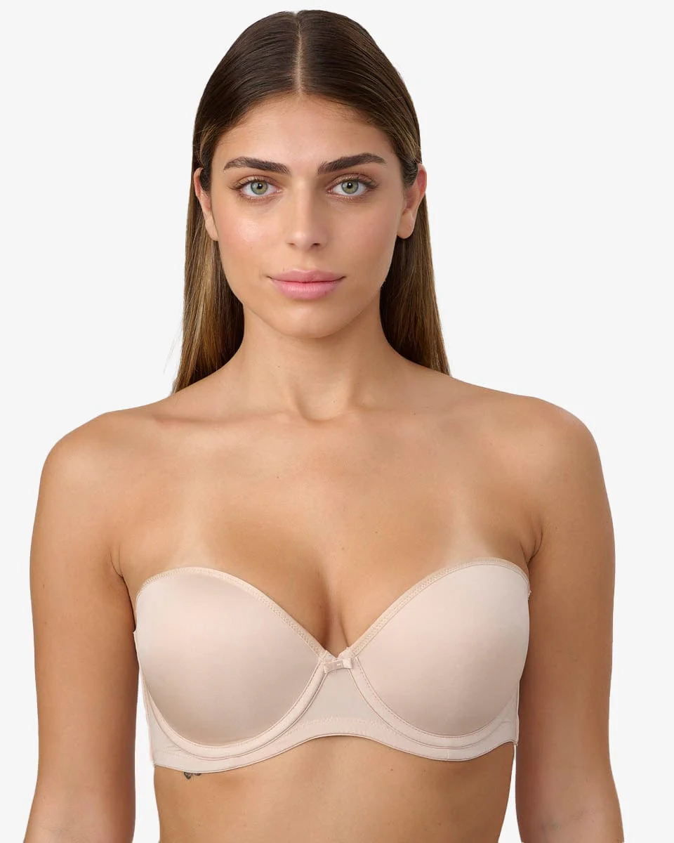 חזיית סטרפלס  מרופדת עם ברזלים - Image 3