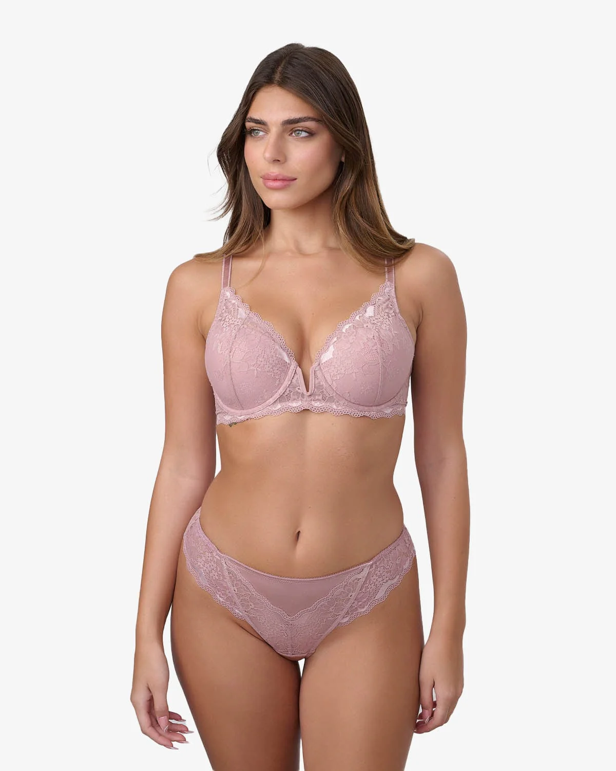 חזייה מרופדת עם ברזלים ומפתח וי - Image 4