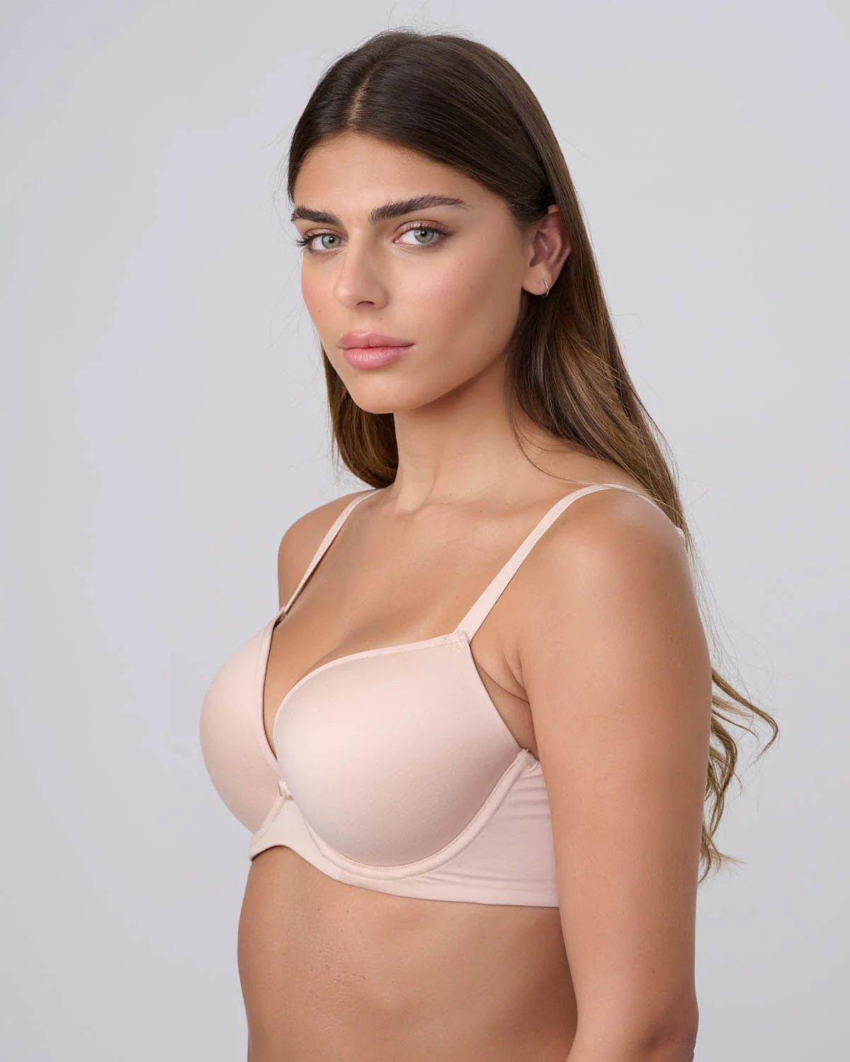 חזיה מרופדת עם ברזלים ומפתח עמוק חלקה - Image 3