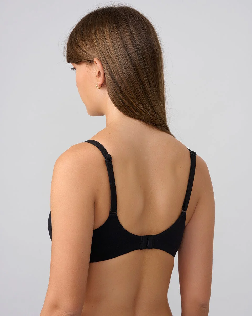 חזיית הנקה מרופדת ללא ברזלים מבד רך במיוחד - BLACK - Image 3