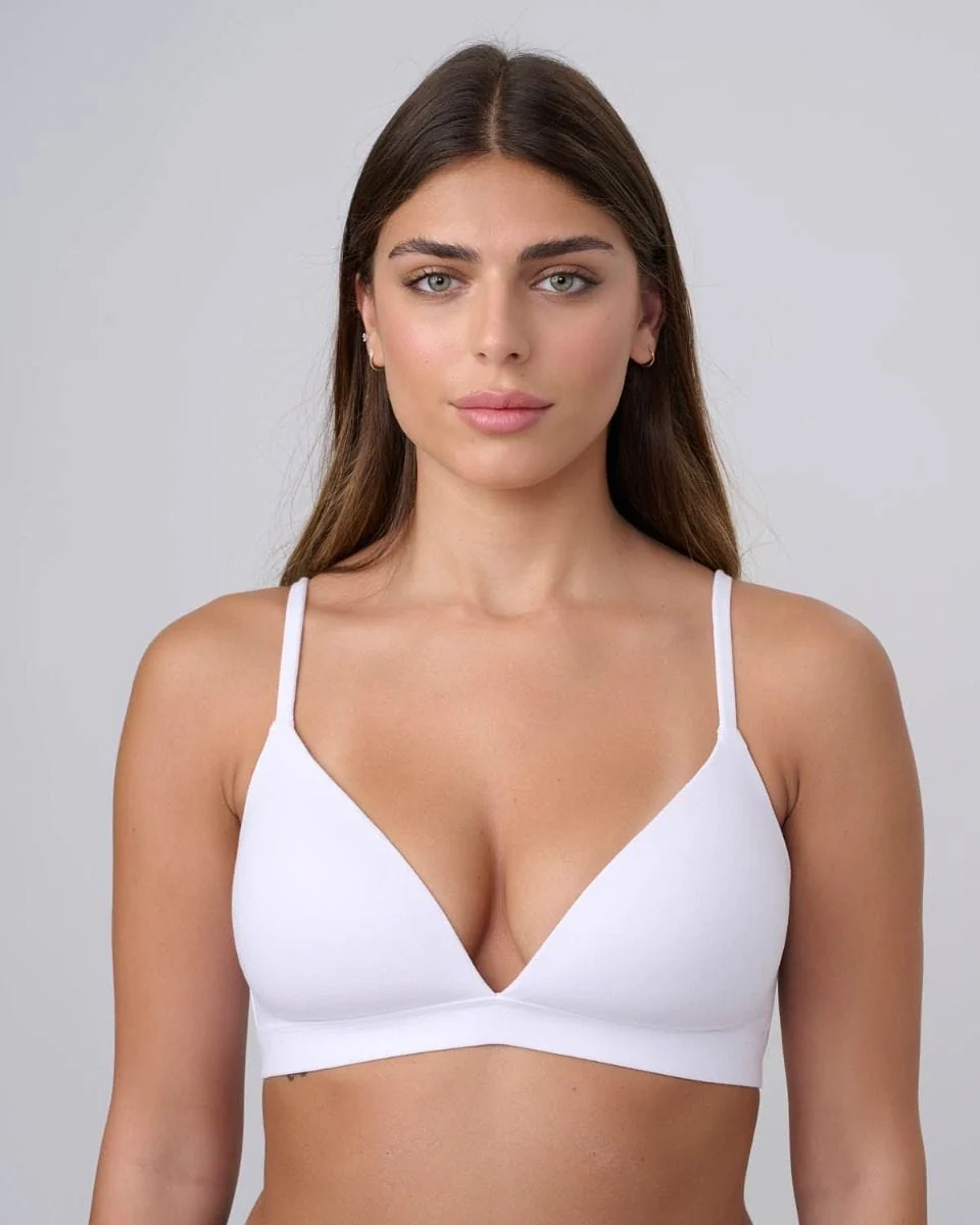 חזייה מרופדת ללא ברזלים מכותנה אלסטן משובחת - Image 2