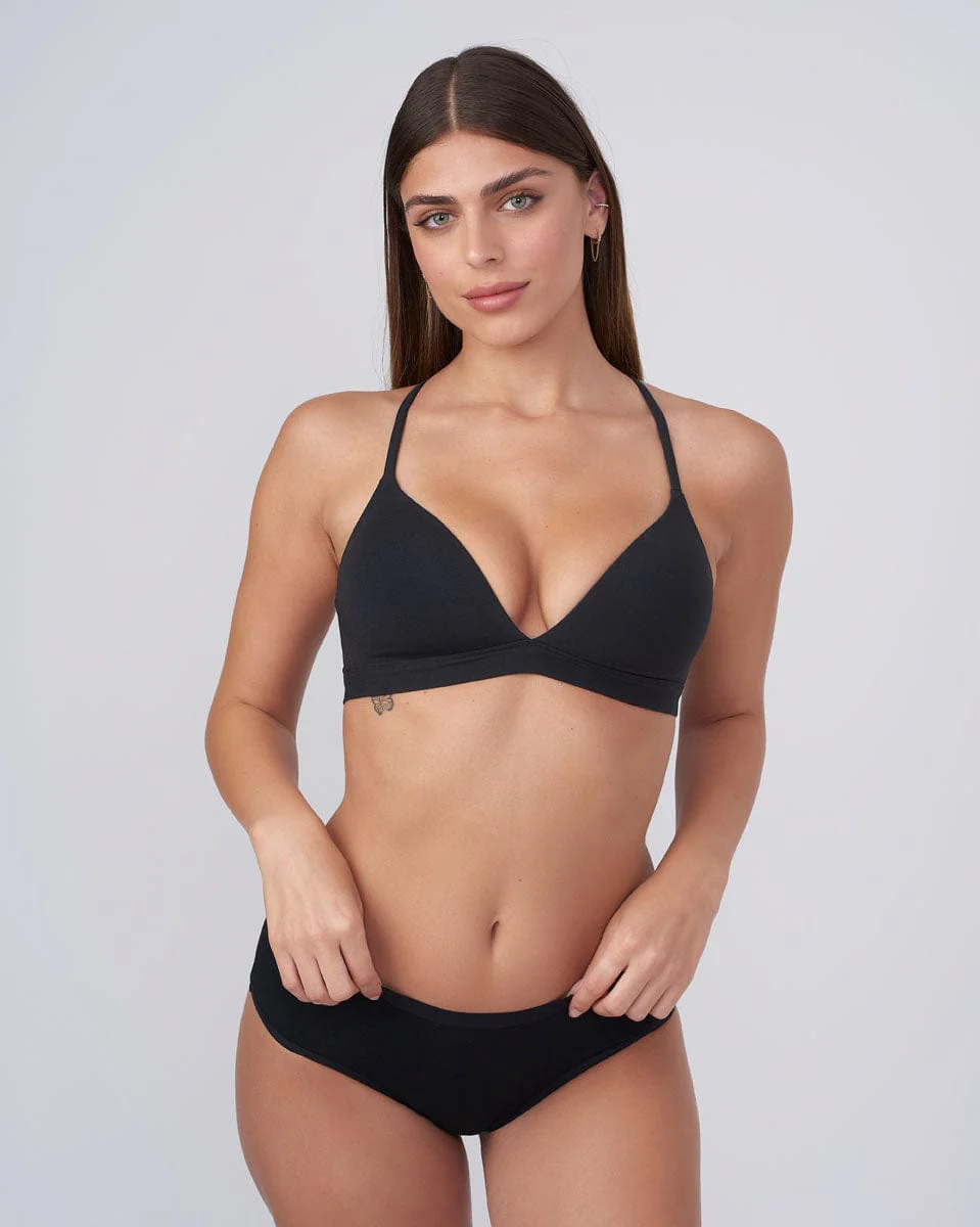 חזייה מרופדת ללא ברזלים מכותנה אלסטן משובחת - Image 5