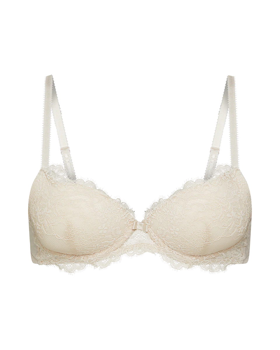חזיית פוש אפ עם ברזלים מתחרה פרחונית - IVORY - Image 6