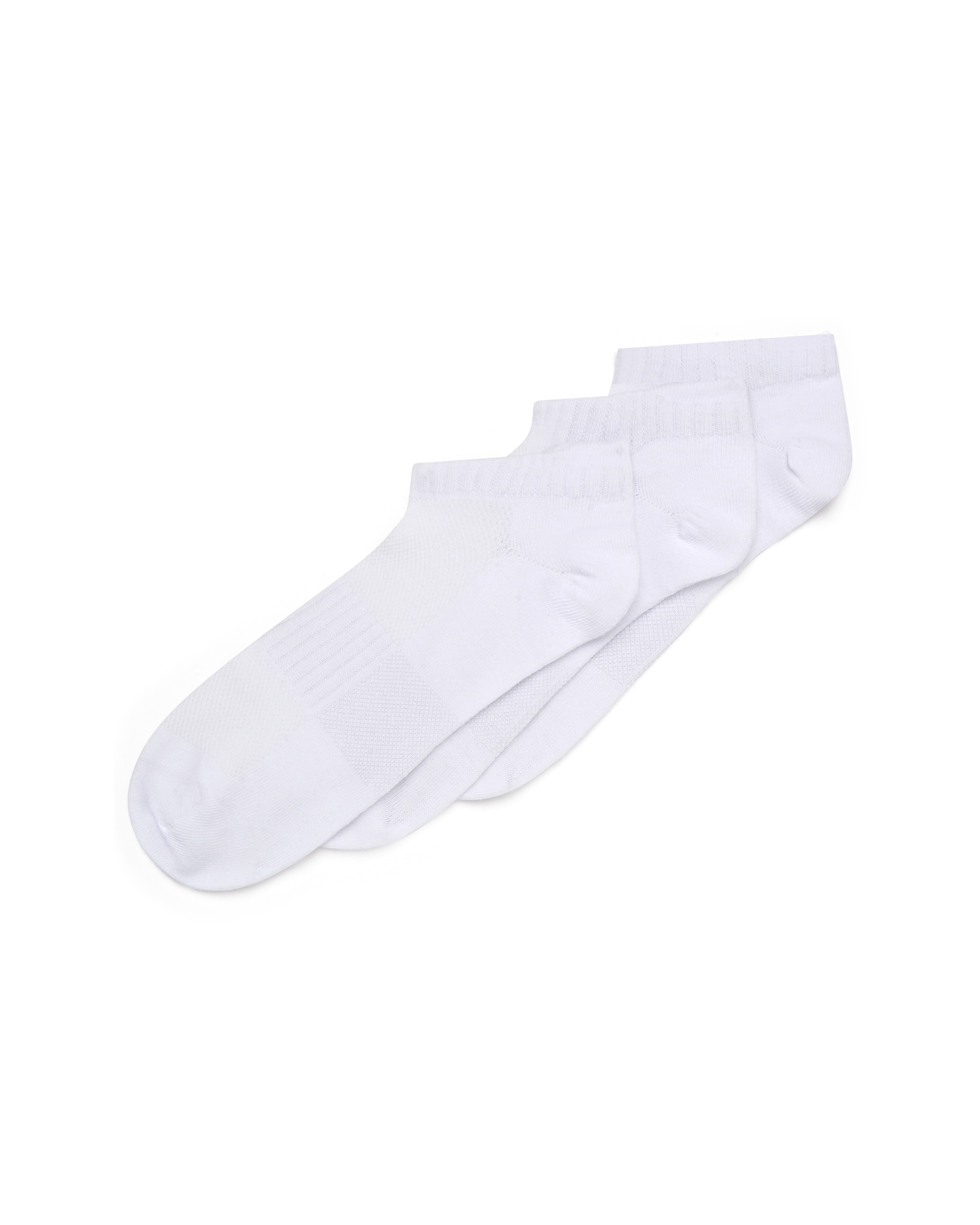 מארז 2 זוגות גרבי ספורט קרסוליות חלק ללא תפר - WHITE - Image 2