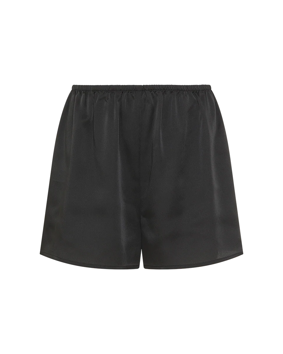 סט בייבי דול סאטן בשילוב תחרה עשירה - BLACK - Image 7